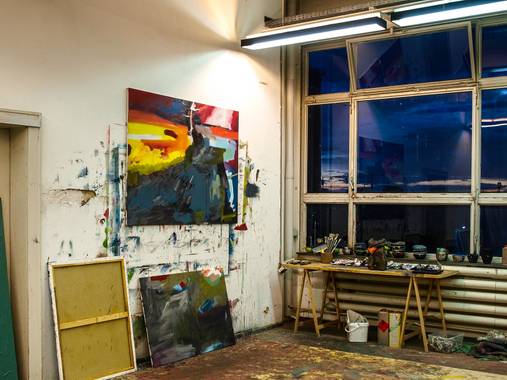Altes Trafowerk Mannheim Atelier Malerei abstrakt