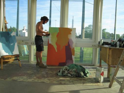 Konstantin Kozo Vincent Steiner Artist Appartment abstrakte Malerei Ausstellung